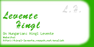 levente hingl business card